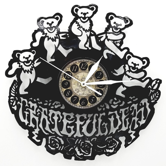Handmade Other - GRATEFUL DEAD vinyl record clock